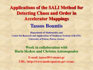 Applications of the SALI Method for Detecting Chaos and Order in Accelerator Mappings