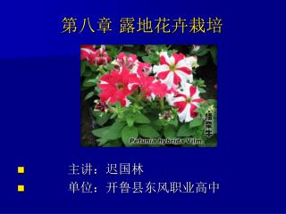 第八章 露地花卉栽培