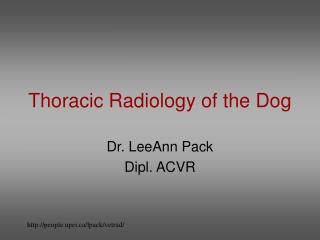 Thoracic Radiology of the Dog