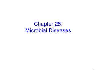 Chapter 26: Microbial Diseases