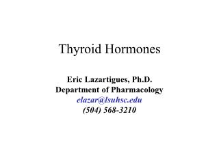 Thyroid Hormones