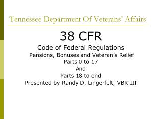 Tennessee Department Of Veterans’ Affairs