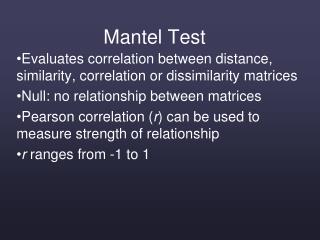 Mantel Test