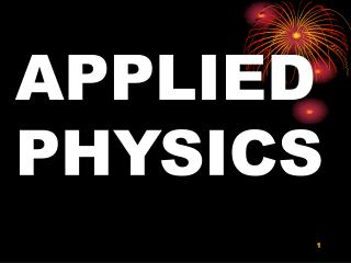 APPLIED PHYSICS