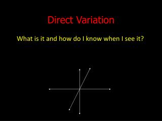 Direct Variation