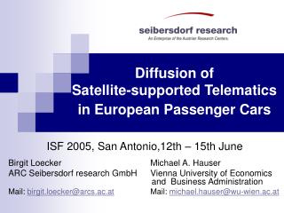 Diffusion of Satellite-supported Telematics in European Passenger Cars
