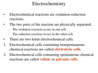 Electrochemistry