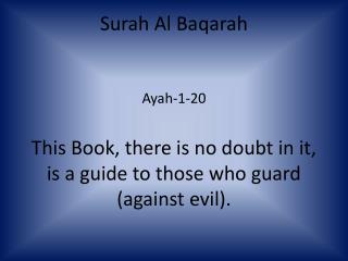 Surah Al Baqarah