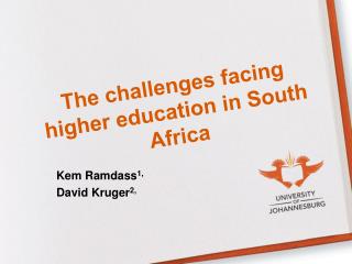 The challenges facing higher education in South Africa