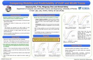 Comparing Mobility and Predictability of VoIP and WLAN Traces