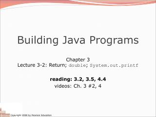 Building Java Programs