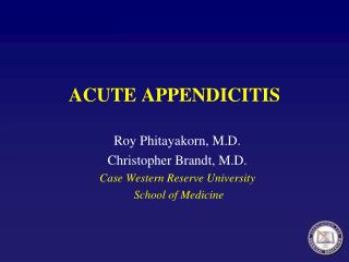 ACUTE APPENDICITIS