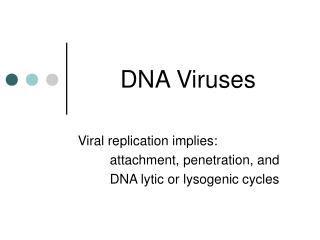 DNA Viruses