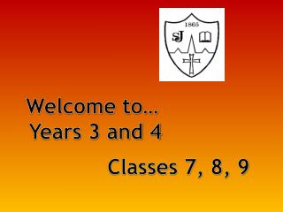 Welcome to… Years 3 and 4