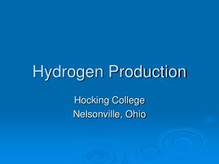 Hydrogen Production