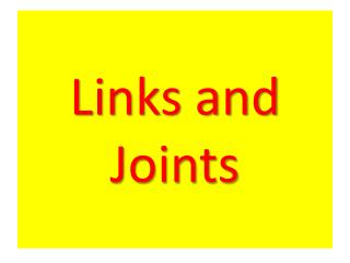 Links and Joints