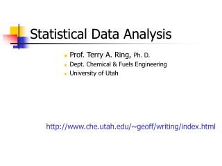 Statistical Data Analysis