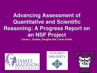 Advancing Assessment of Quantitative and Scientific Reasoning