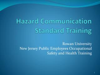 Hazard Communication Standard Training