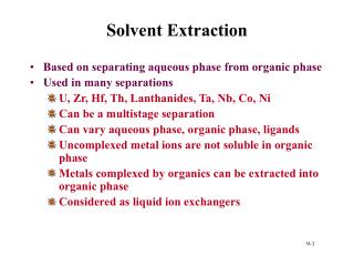 Solvent Extraction