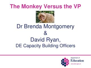 The Monkey Versus the VP Dr Brenda Montgomery &amp; David Ryan, DE Capacity Building Officers