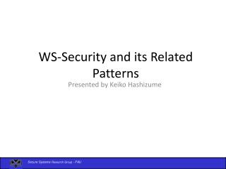 WS-Security and its Related Patterns