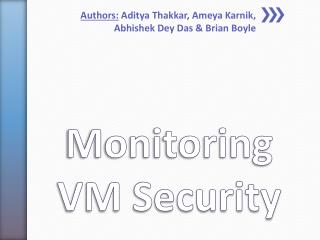 Monitoring VM Security