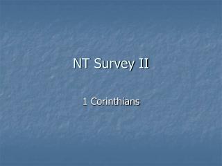NT Survey II