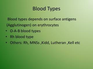 Blood Types