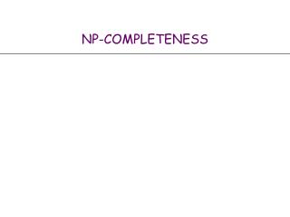 NP-COMPLETENESS