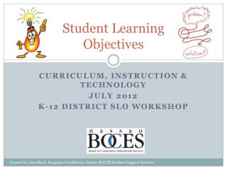 Student Learning Objectives