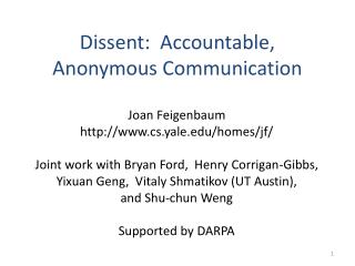 Dissent: Accountable, Anonymous Communication