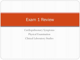 Exam 1 Review