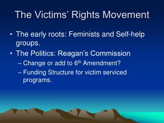 The Victims’ Rights Movement