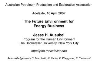 Australian Petroleum Production and Exploration Association Adelaide, 16 April 2007