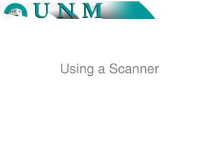 Using a Scanner