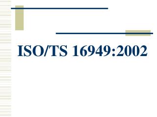 ISO/TS 16949:2002