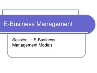 E-Business Management