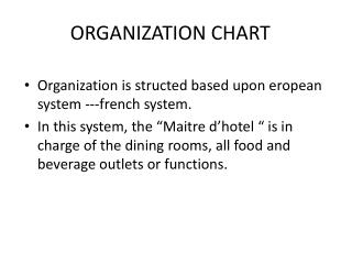 ORGANIZATION CHART