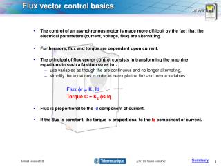 Flux vector control basics