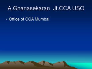 A.Gnanasekaran Jt.CCA USO