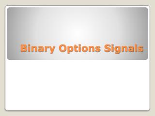 binary options signals