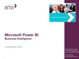 Microsoft Power BI Business Intelligence