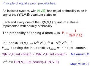 Principle of equal a priori probability
