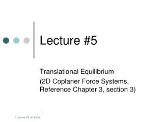 Lecture #5