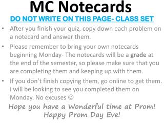 MC Notecards