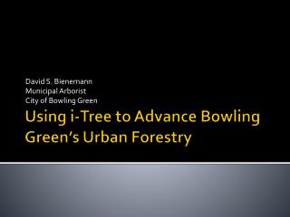 Using i-Tree to Advance Bowling Green’s Urban Forestry