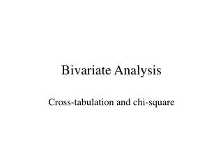 Bivariate Analysis