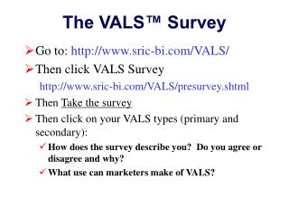 The VALS™ Survey