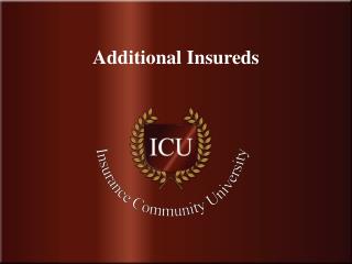 Additional Insureds